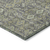 9' X 12' Blue and Green Floral Washable Non Skid Indoor Outdoor Area Rug
