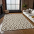 9' X 12' Brown And Ivory Geometric Washable Indoor Outdoor Area Rug - Brown, Ivory