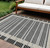 8' X 10' Black And Beige Striped Washable Indoor Outdoor Area Rug