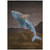 10' X 14' Brown And Denim Blue Animal Print Washable Indoor Outdoor Area Rug