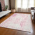 9' X 12' Pink And Ivory Abstract Washable Indoor Outdoor Area Rug Transitional Style - Pink, Ivory Color