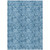 9' X 12' Blue And Denim Blue Floral Washable Indoor Outdoor Area Rug - 880016828023