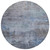 8' Gray And Blue Round Abstract Washable Indoor Outdoor Area Rug