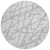8' Silver And Gray Round Abstract Washable Indoor Outdoor Area Rug - Silver, Gray