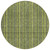 8' Olive Green And Lime Green Round Striped Washable Indoor Outdoor Area Rug