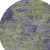8' Olive Green And Dark Purple Round Abstract Washable Indoor Outdoor Area Rug