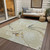 9' X 12' Ivory Gray And Gold Abstract Washable Indoor Outdoor Area Rug