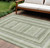8' X 10' Artichoke Green And Gray Geometric Washable Indoor Outdoor Area Rug - Artichoke Green, Gray