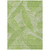 10' X 14' Lime Green And Ivory Floral Washable Indoor Outdoor Area Rug
