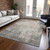 10' X 14' Taupe And Ivory Abstract Washable Indoor Outdoor Area Rug Transitional Style - Taupe, Ivory Color