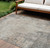 10' X 14' Taupe And Ivory Abstract Washable Indoor Outdoor Area Rug Transitional Style - Taupe, Ivory Color