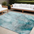 9' X 12' Gray and Ivory Abstract Washable Non Skid Indoor Outdoor Area Rug