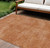 9' X 12' Brown Washable Indoor Outdoor Area Rug - Brown