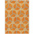 9' X 12' Orange And Blue Geometric Washable Indoor Outdoor Area Rug - Orange, Blue