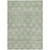 9' X 12' Artichoke Green And Gray Floral Washable Indoor Outdoor Area Rug - Artichoke Green, Gray