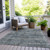 8' X 10' Denim Blue And Ivory Striped Washable Indoor Outdoor Area Rug - Denim Blue, Ivory