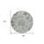 8' Taupe Navy Blue And Denim Blue Round Floral Washable Indoor Outdoor Area Rug