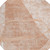 8' Salmon Copper And Ivory Round Abstract Washable Indoor Outdoor Area Rug