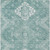 9' X 12' Aqua Teal Blue And Ivory Medallion Washable Indoor Outdoor Area Rug
