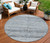 8' Blue And Gray Round Trellis Washable Indoor Outdoor Area Rug