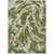 10' X 14' Olive Green And Ivory Abstract Washable Indoor Outdoor Area Rug