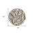 8' Chocolate And Beige Round Floral Washable Indoor Outdoor Area Rug