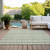 10' X 14' Artichoke Green And Ivory Quatrefoil Washable Indoor Outdoor Area Rug