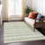 10' X 14' Artichoke Green And Ivory Quatrefoil Washable Indoor Outdoor Area Rug