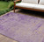 10' X 14' Purple And Beige Abstract Washable Indoor Outdoor Area Rug