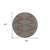 8' Brown And Aqua Round Geometric Washable Indoor Outdoor Area Rug