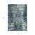 8' X 10' Teal Blue Gray And Charcoal Abstract Washable Indoor Outdoor Area Rug