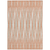 9' X 12' Salmon Gray And Ivory Geometric Washable Indoor Outdoor Area Rug