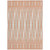 9' X 12' Salmon Gray And Ivory Geometric Washable Indoor Outdoor Area Rug