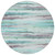8' Teal Blue Plum And Ivory Round Striped Washable Indoor Outdoor Area Rug