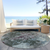 8' Fern Green And Purple Round Damask Washable Indoor Outdoor Area Rug