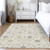 8' X 10' Ivory Beige And Gray Oriental Washable Indoor Outdoor Area Rug - Ivory, Beige, Gray