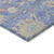 10' X 14' Blue Pink And Ivory Floral Washable Indoor Outdoor Area Rug