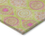 9' X 12' Lime Green Pink And Ivory Floral Medallion Washable Indoor Outdoor Area Rug