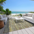 9' X 12' Artichoke Green And Ivory Striped Washable Indoor Outdoor Area Rug