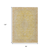 8' X 10' Wheat And Gold Medallion Washable Indoor Outdoor Area Rug