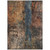 9' X 12' Blue Copper And Brown Abstract Washable Indoor Outdoor Area Rug