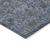 9' X 12' Blue Gray And Charcoal Floral Washable Indoor Outdoor Area Rug