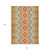 10' X 14' Beige Orange And Red Geometric Washable Indoor Outdoor Area Rug
