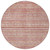 8' Rust And Coral Round Oriental Washable Indoor Outdoor Area Rug