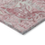 8' Pink And Gray Round Damask Washable Indoor Outdoor Area Rug