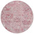 8' Pink And Gray Round Damask Washable Indoor Outdoor Area Rug