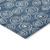 8' Navy Blue And Ivory Round Geometric Washable Indoor Outdoor Area Rug Transitional Style - Navy Blue, Ivory Color