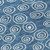 8' Navy Blue And Ivory Round Geometric Washable Indoor Outdoor Area Rug Transitional Style - Navy Blue, Ivory Color