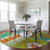 8' Teal Blue Green And Pink Round Aztec Washable Indoor Outdoor Area Rug