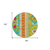 8' Teal Blue Green And Pink Round Aztec Washable Indoor Outdoor Area Rug